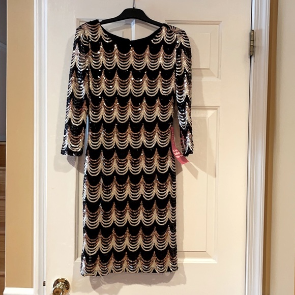 Crystal Doll sequins open back party mini dress 7 - Picture 1 of 6